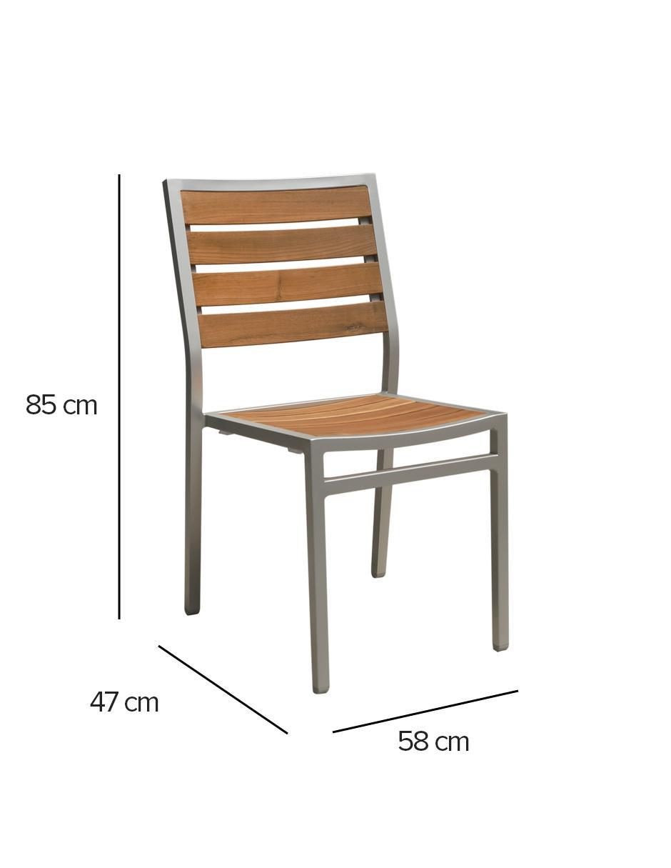 Silla Mediterranean de madera teca 3