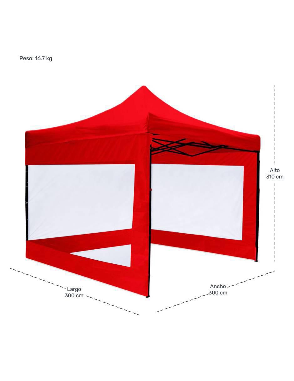 Carpa ancho 300 cm x largo 300 cm 9