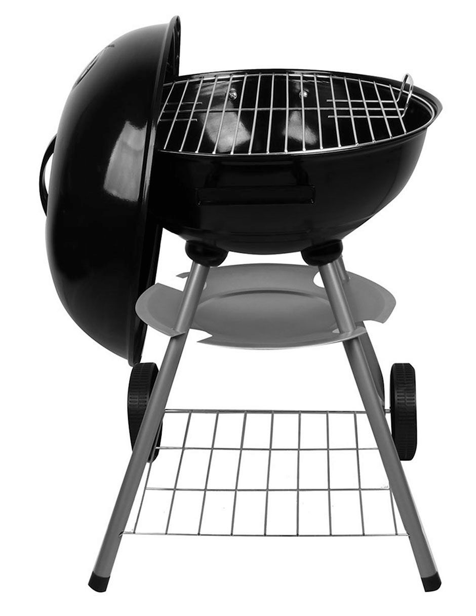 Asador de Carne Carbon Portatil 22 Pulgadas Acero Inoxidable 2 Parrillas  Ruedas