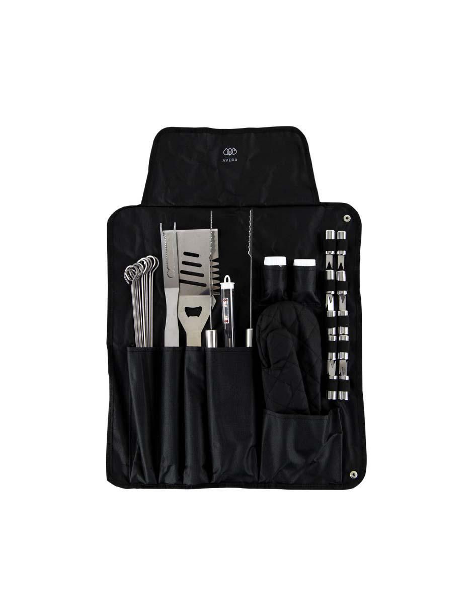 Set utensilios para asar de acero inoxidable