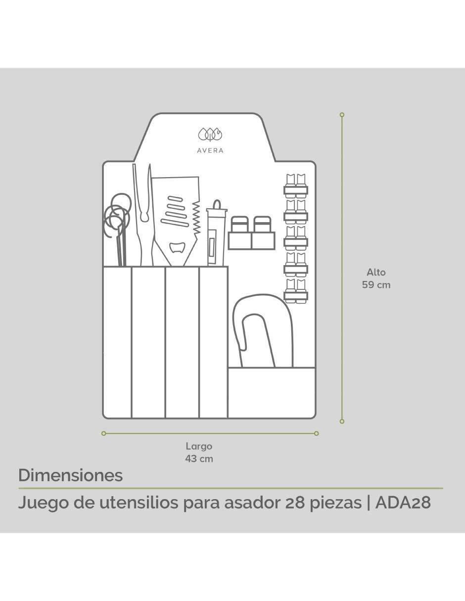 Set utensilios para asar de acero inoxidable 6
