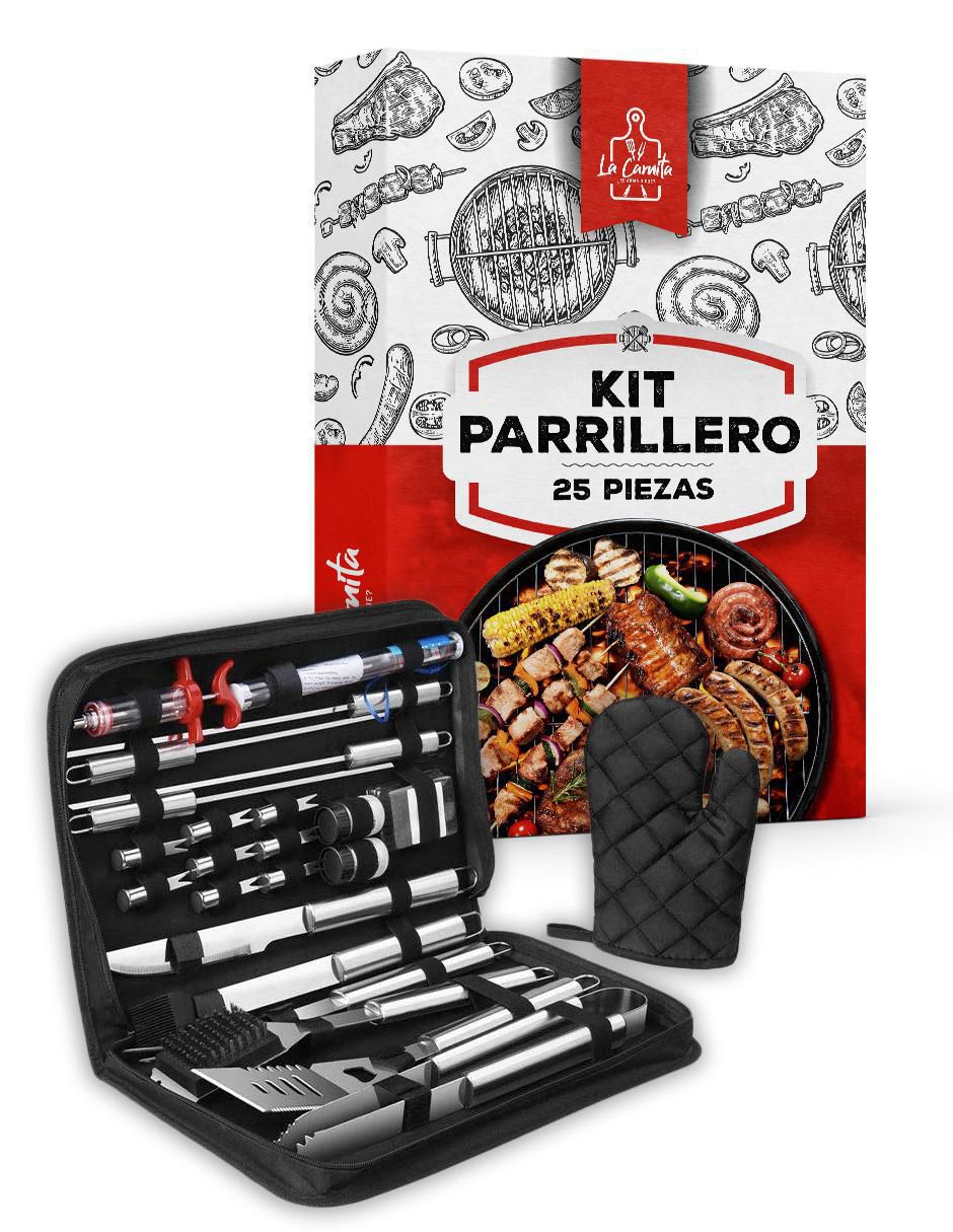 Set BBQ de acero inoxidable para parrilladas 2