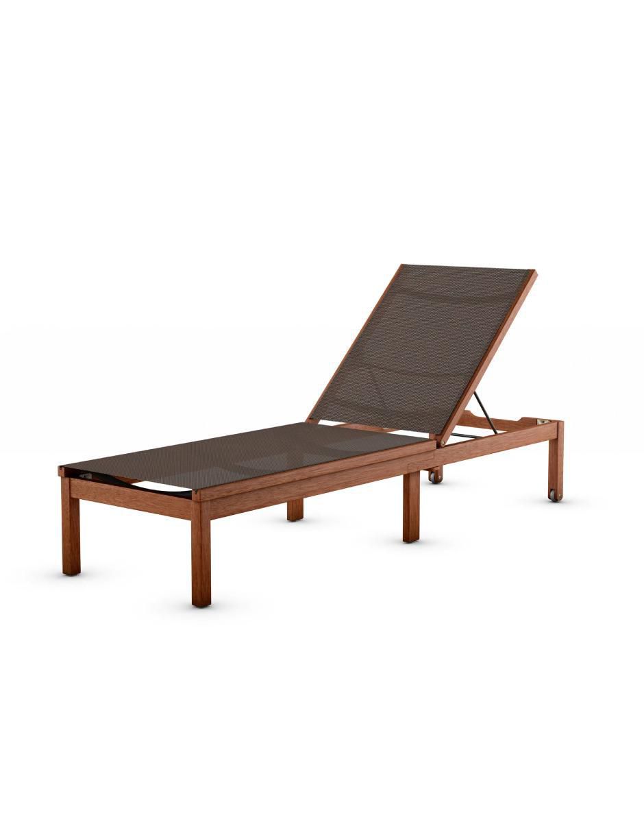 Camastro Kingsbury Lounger de madera eucalipto