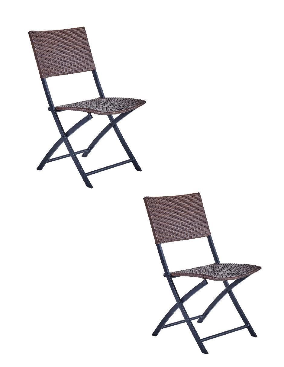 Set de 2 sillas Naterial de ratán PVC