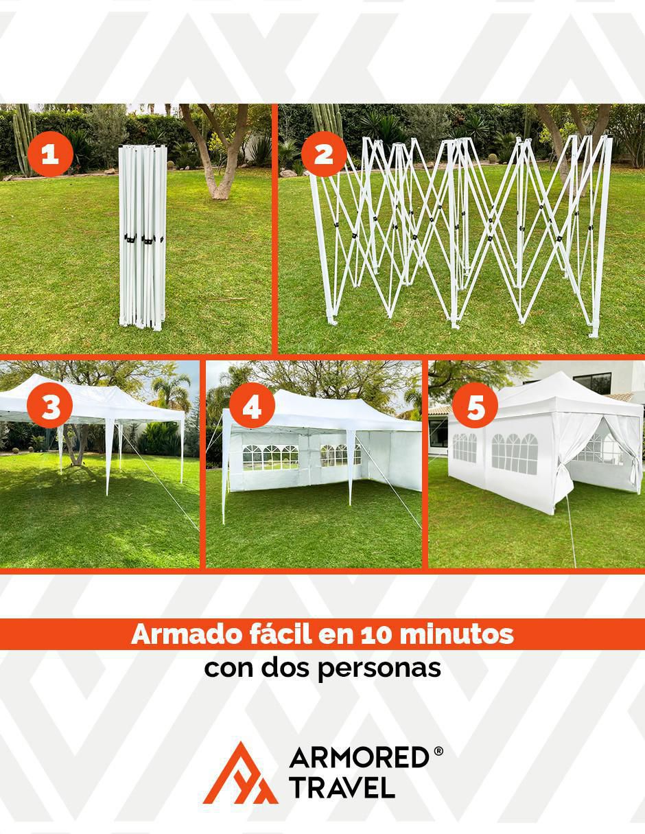 Carpa ancho 300 cm x largo 600 cm 2
