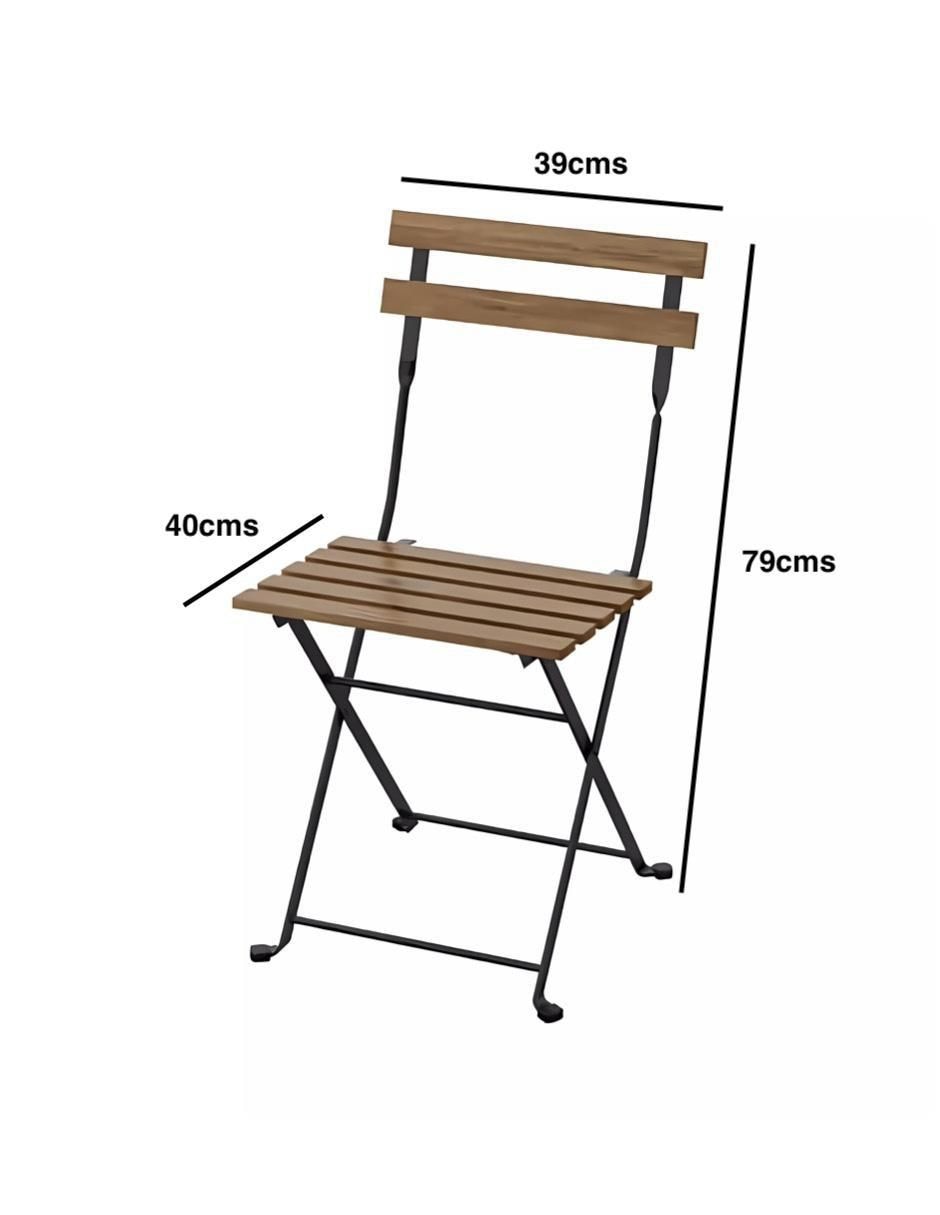 Silla plegable de madera acacia 6