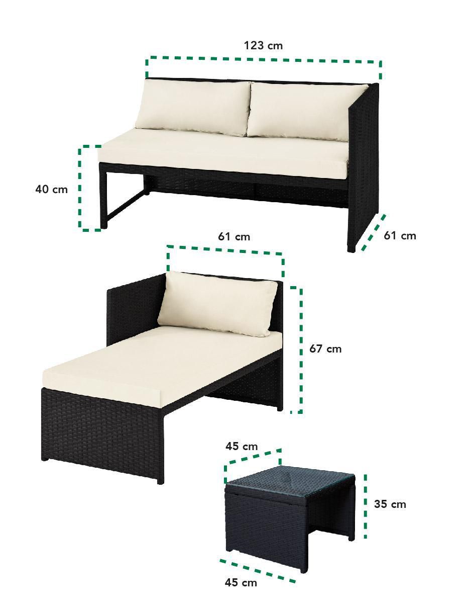 Sala modular de ratán natural 8