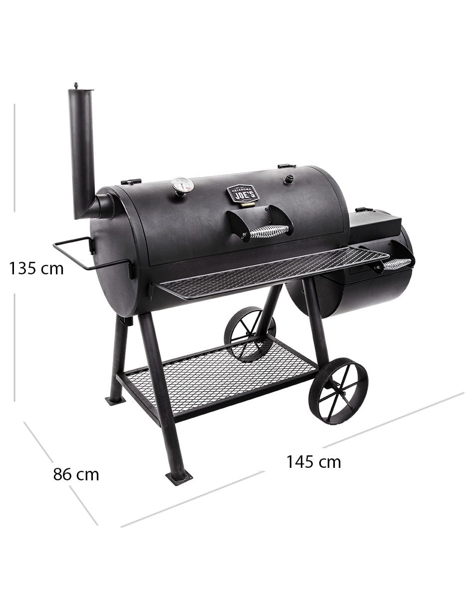 Asador carbón Smokers Offset Highland de acero inoxidable 5