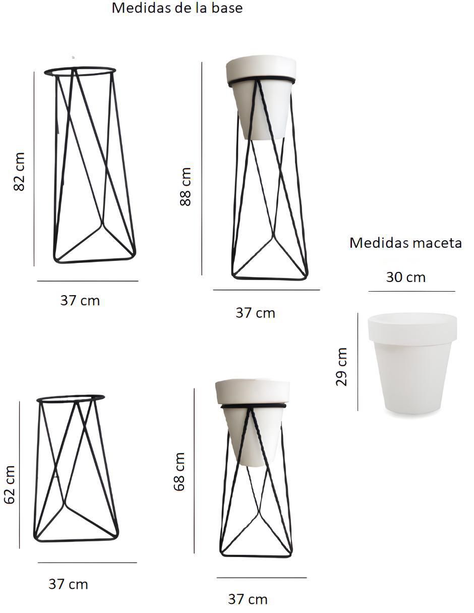 Maceta con base Magnolia con sistema automático de riego 4