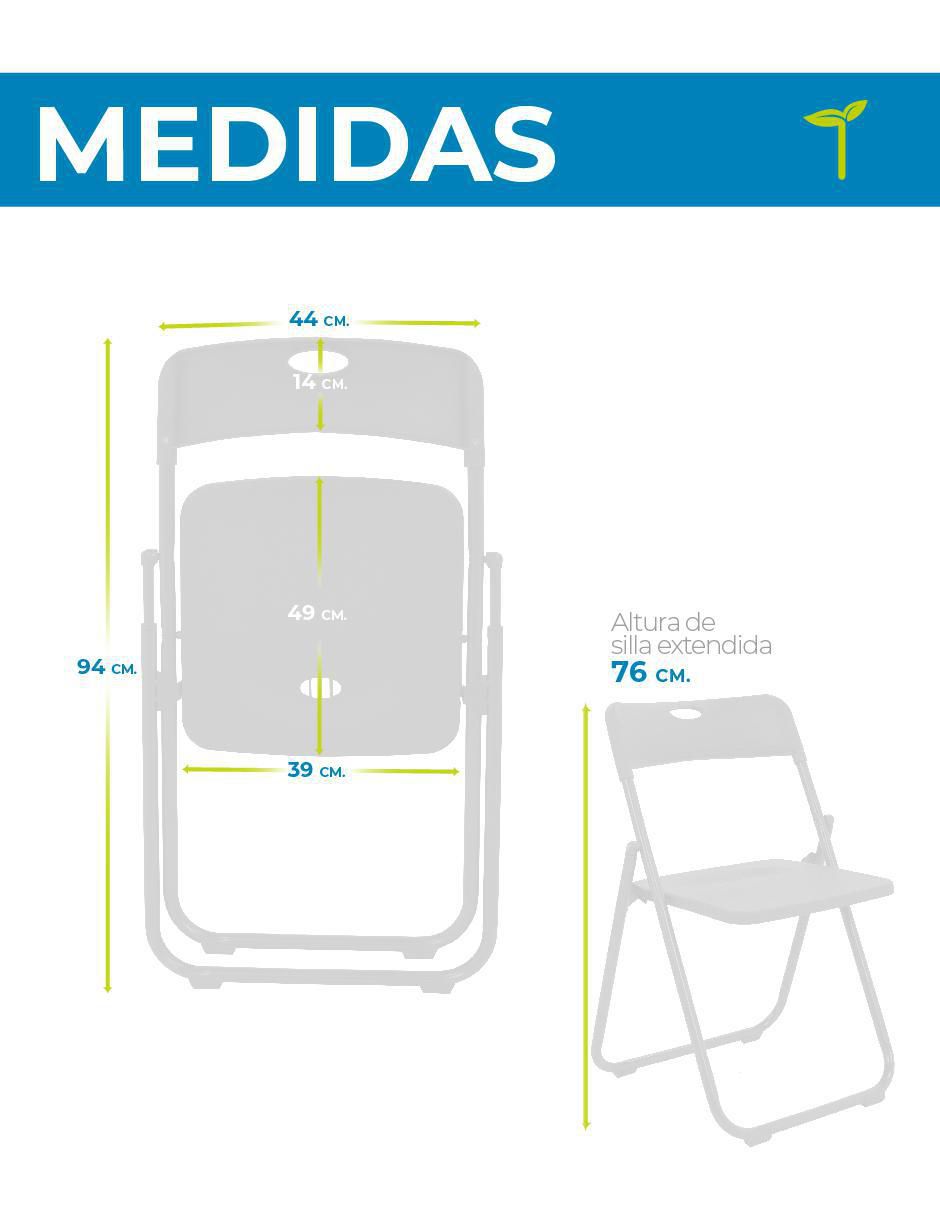 Silla plegable 1 "piezas" onof sin colección "de" plástico