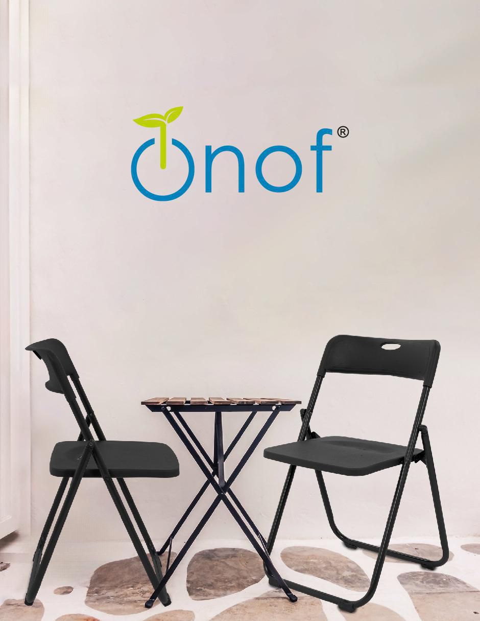 Silla plegable 1 "piezas" onof sin colección "de" plástico