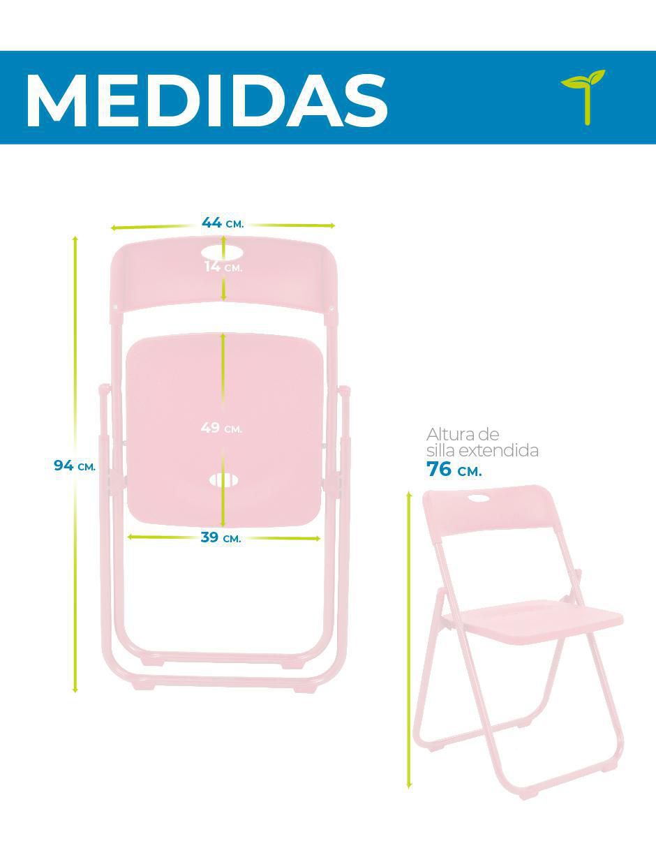 Silla plegable de plástico 6