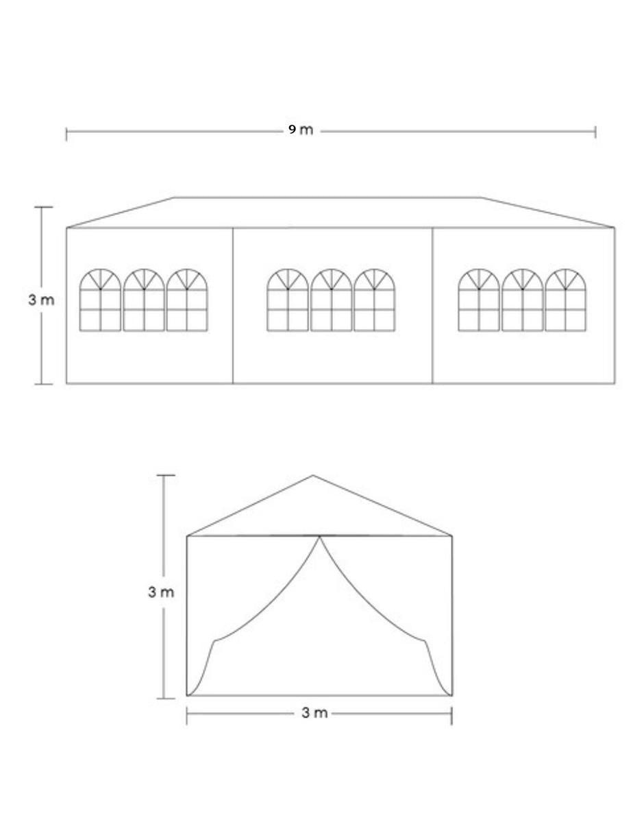 Carpa ancho 300 cm x largo 900 cm 8