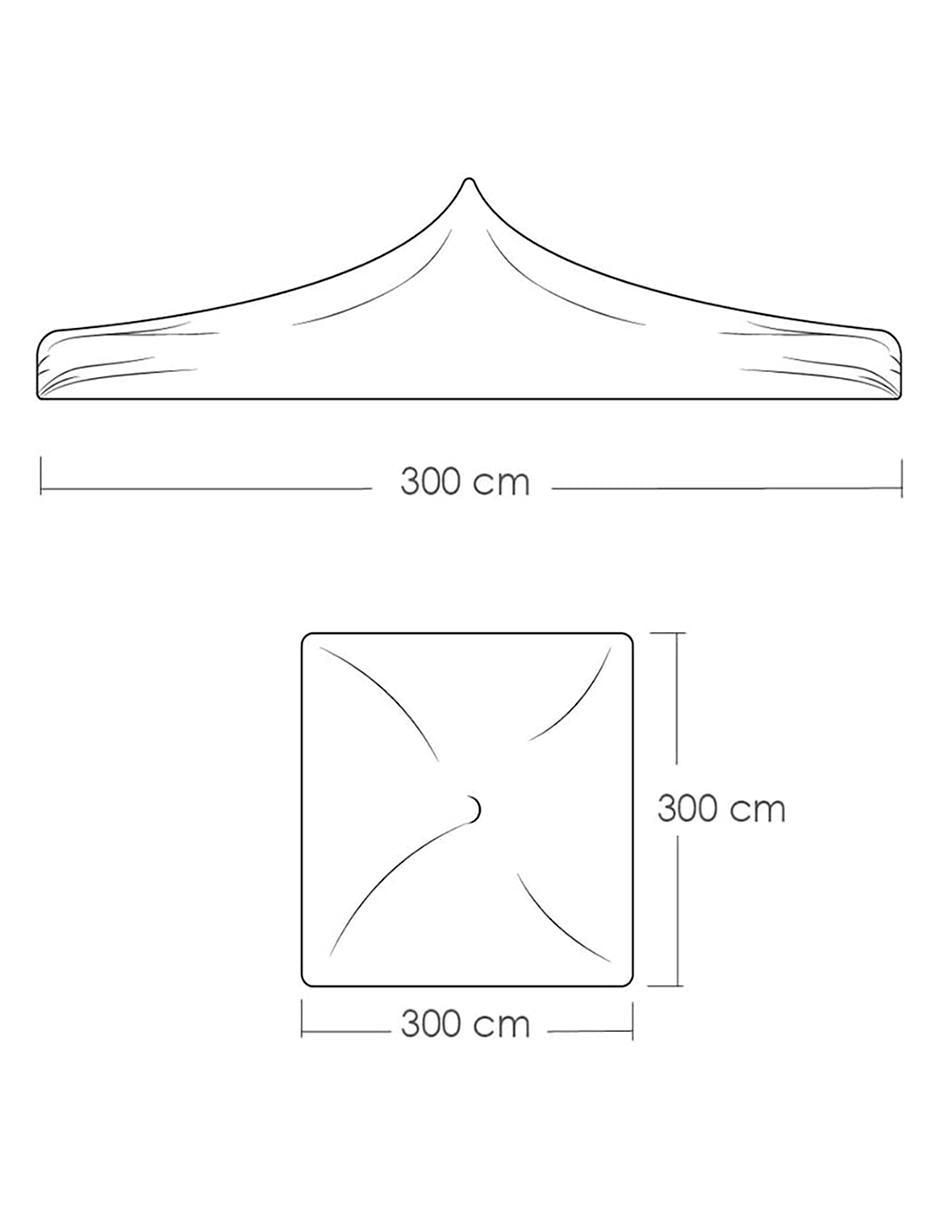 "carpa" ilios innova "ancho" 300 cm "x" "largo" 300 cm