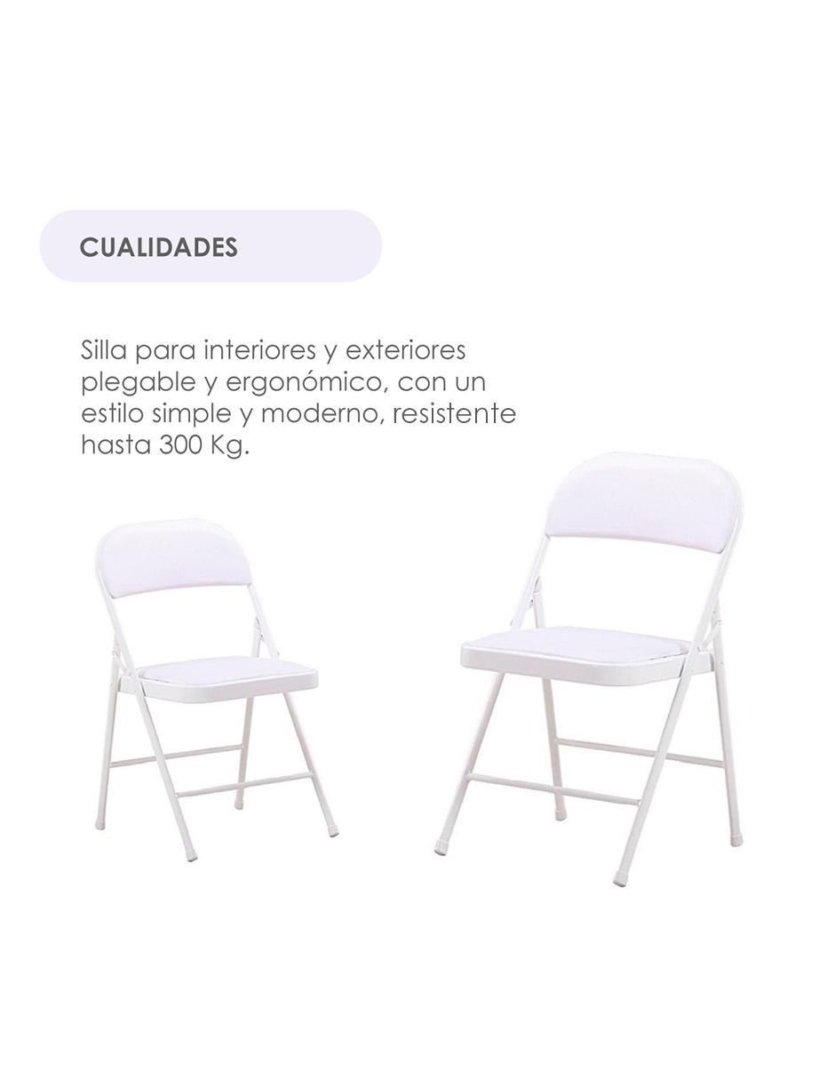 Set de sillas plegables 6 piezas de metal 7