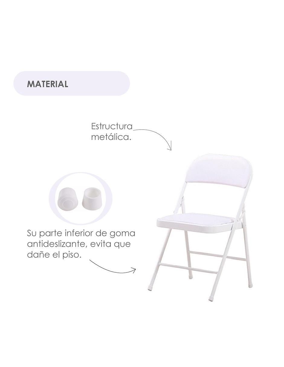 Set de sillas plegables 6 piezas de metal 8