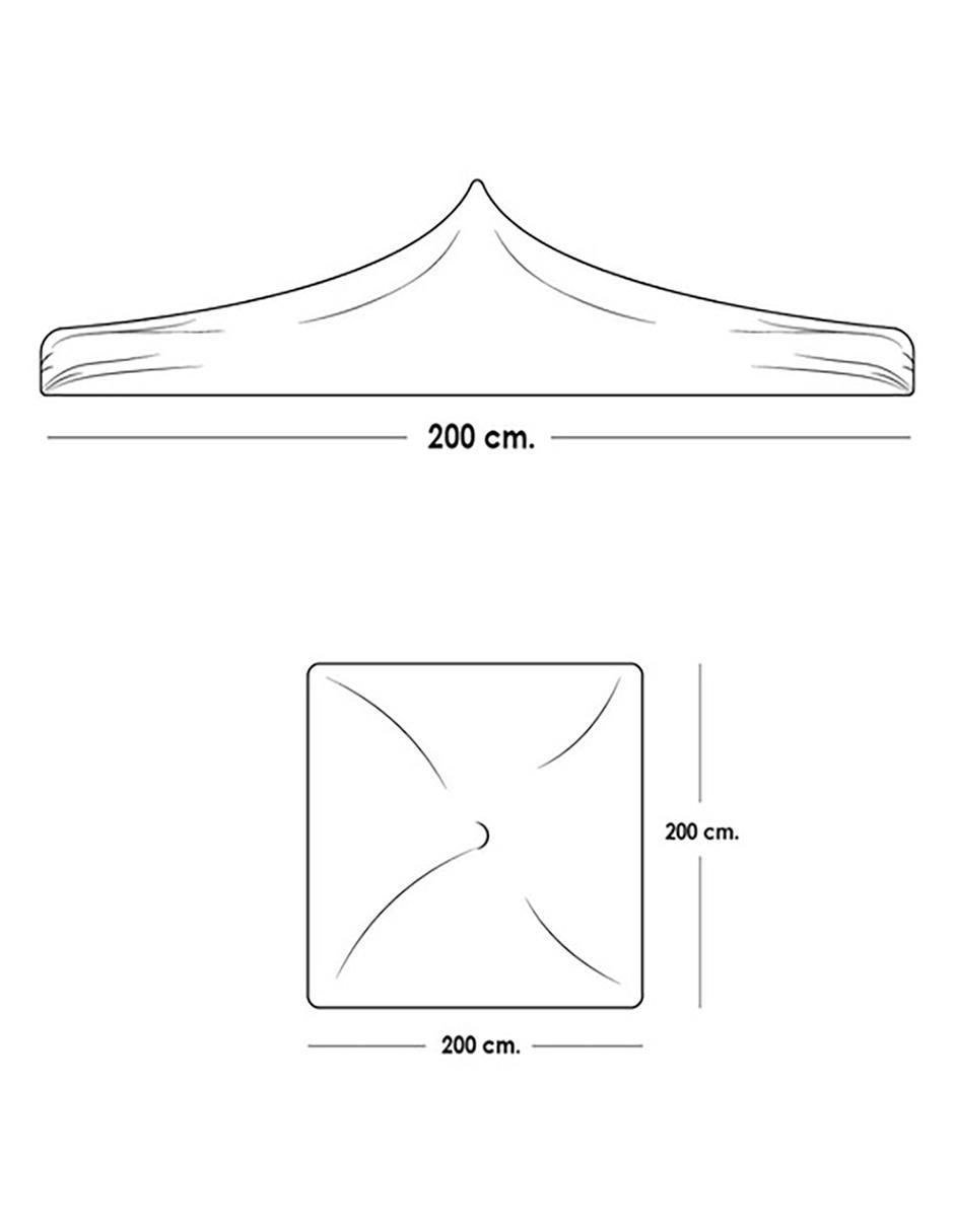 Carpa ancho 300 cm x largo 300 cm 8