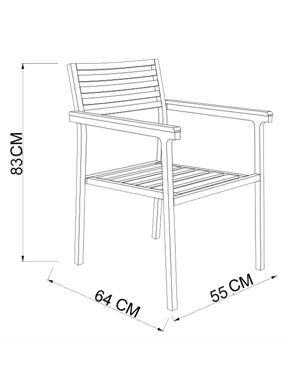 Silla Ronda de aluminio