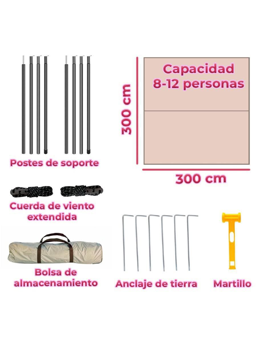 Carpa ancho 300 cm x largo 300 cm 3