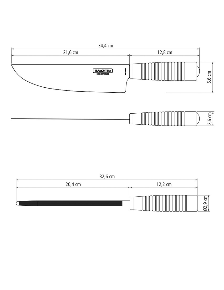 Set de cuchillos carnicero polywood 3 piezas 4