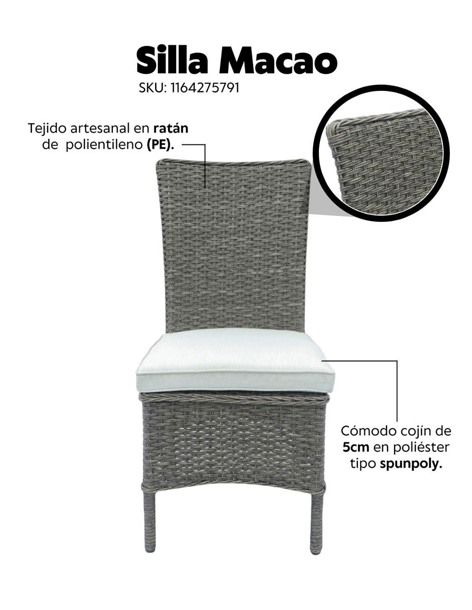 Silla Macao de ratán polietileno 11