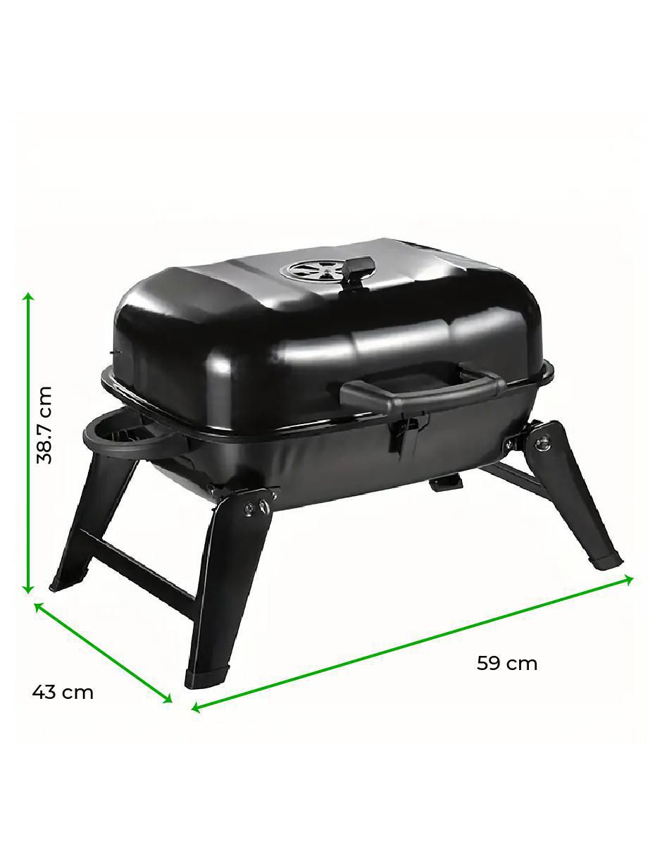Asador de carbón Negro 4