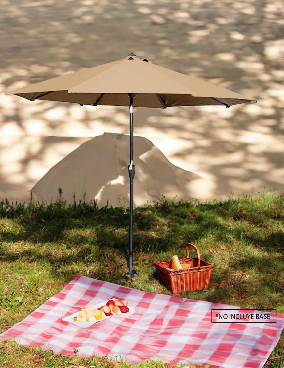 "sombrilla para jardín" ilios innova sombrilla portátil impermeable para jardín, terraza y playa con inclinación ajustable