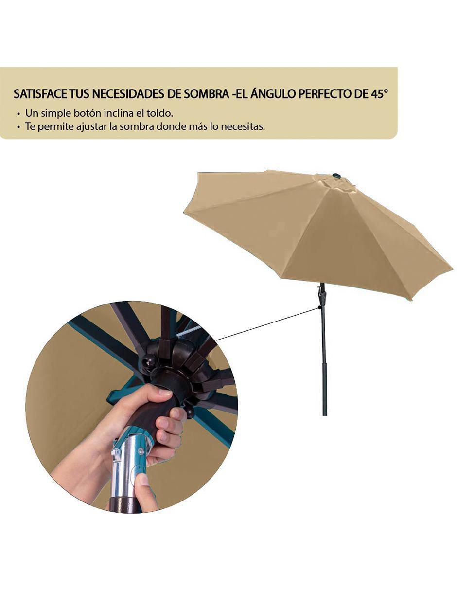 "sombrilla para jardín" ilios innova sombrilla portátil impermeable para jardín, terraza y playa con inclinación ajustable