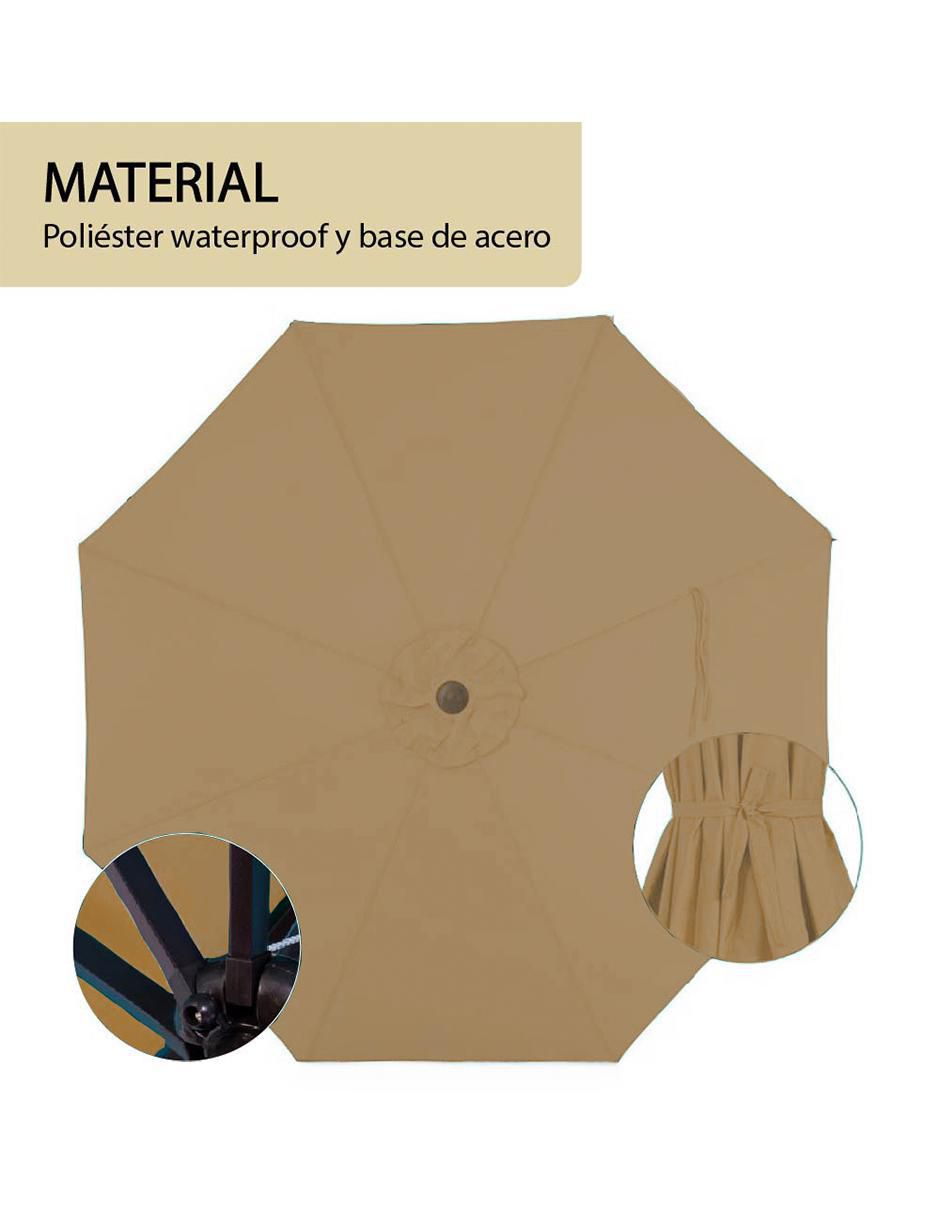 "sombrilla para jardín" ilios innova sombrilla portátil impermeable para jardín, terraza y playa con inclinación ajustable