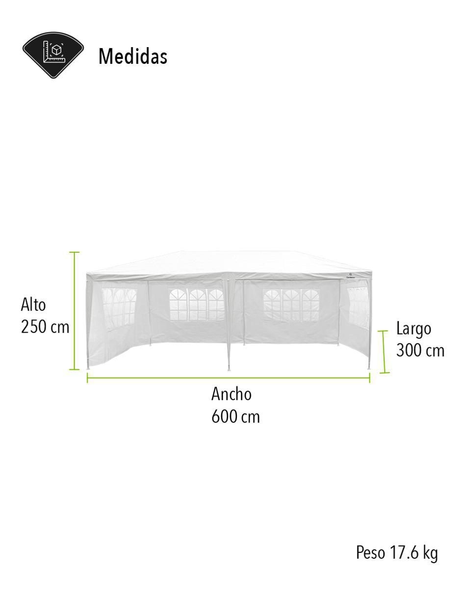 Carpa ancho 600 cm x largo 300 cm 6