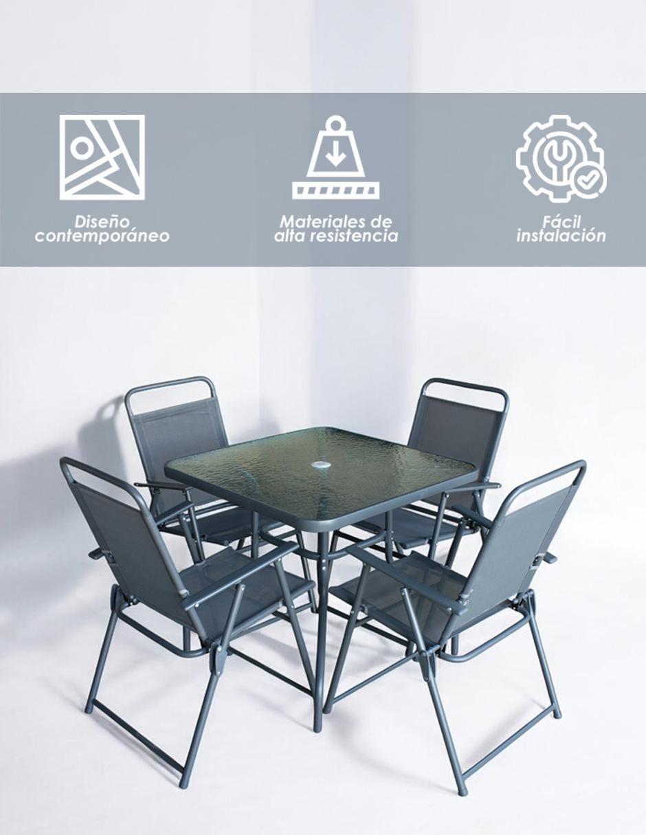 Comedor Jardín para 4 personas de cristal 2