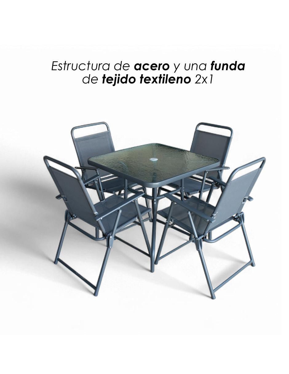 Comedor Jardín para 4 personas de cristal 6