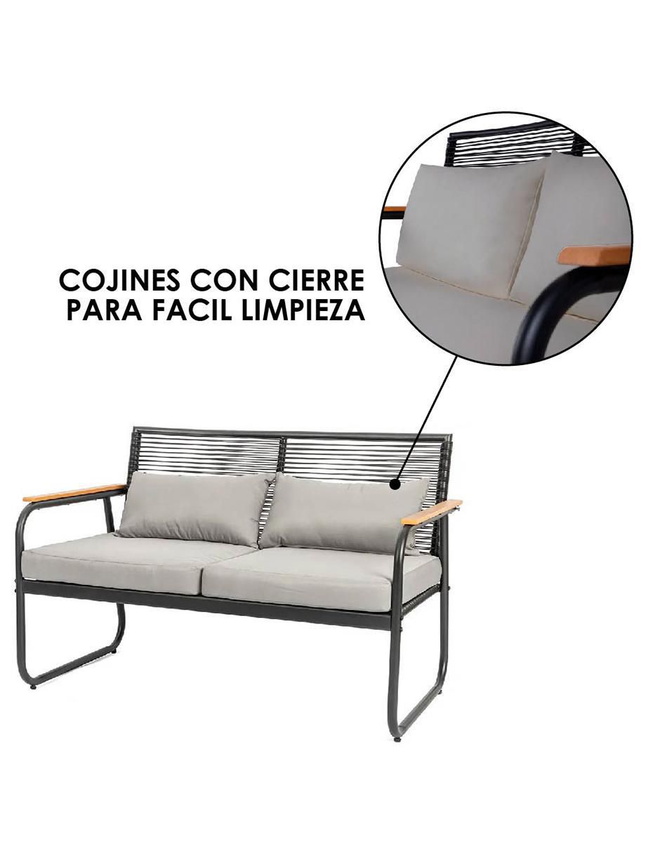 Sala 4 piezas Jardín de acero 6