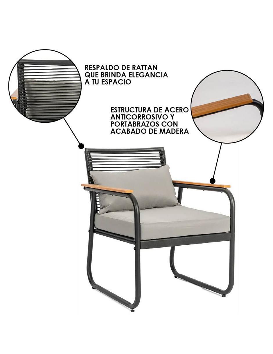 Sala 4 piezas Jardín de acero 7