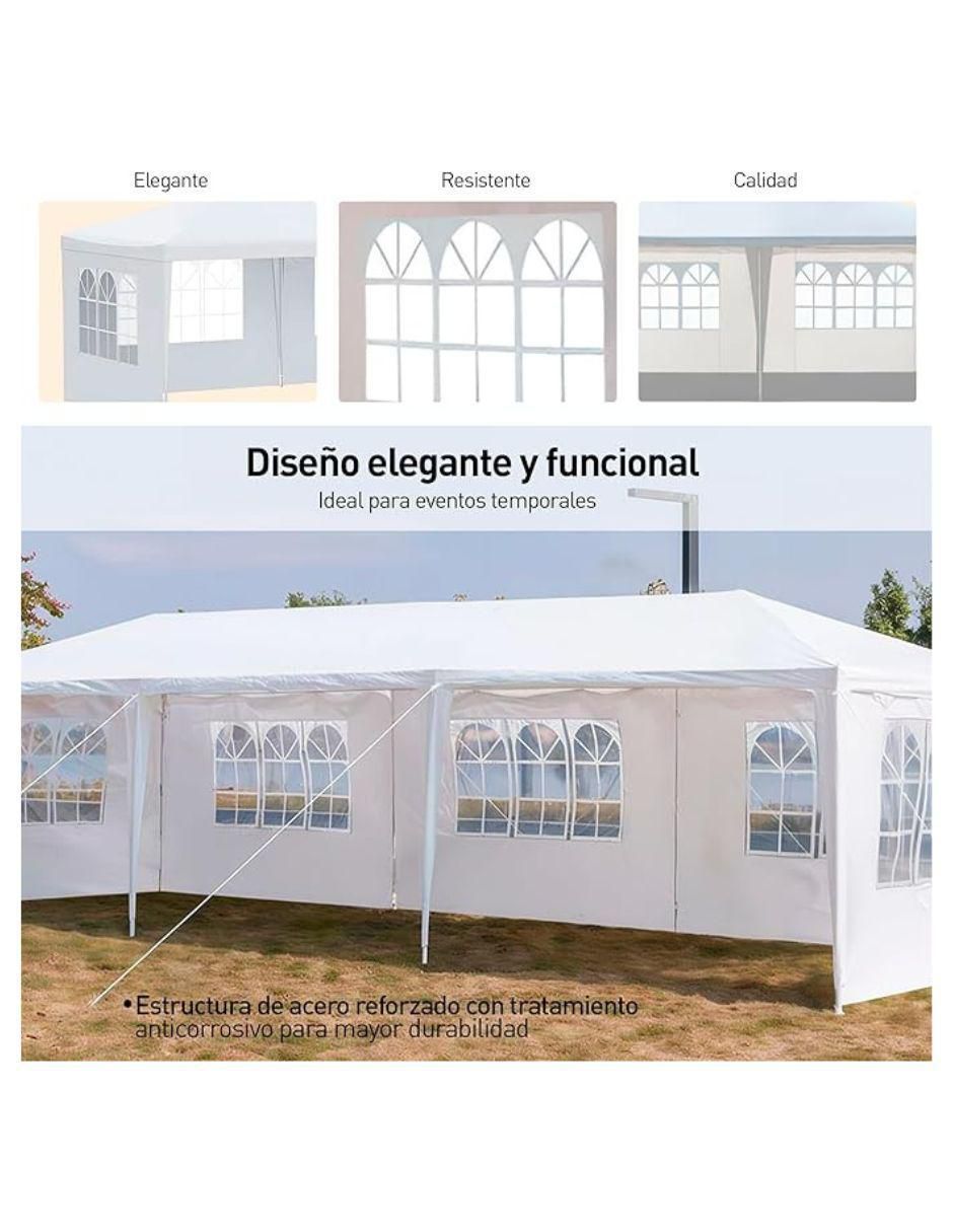 Carpa ancho 300 cm x largo 600 cm 3
