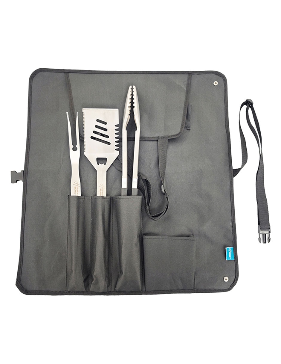 Set utensilios para asar de acero inoxidable Set utensilios para asar de acero inoxidable