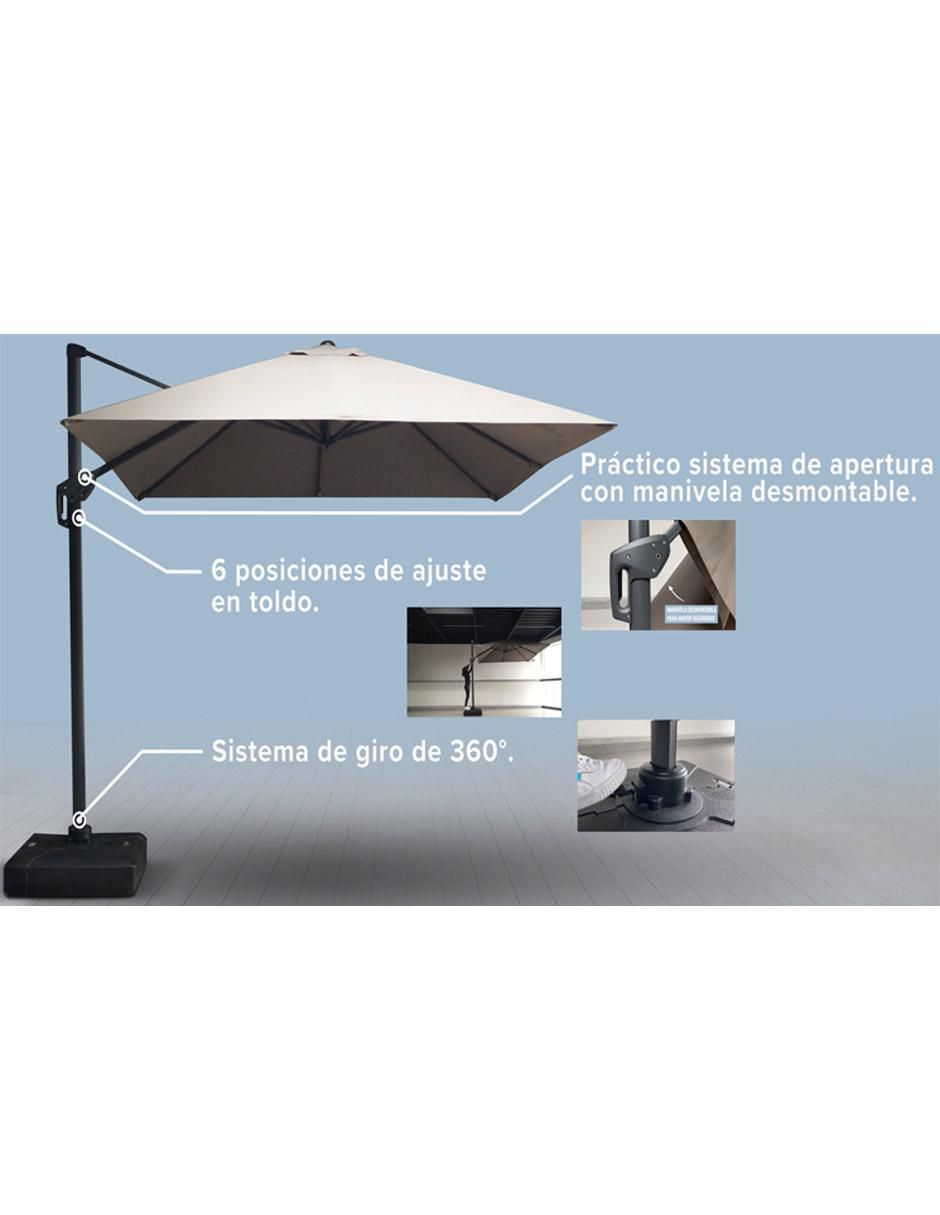 "sombrilla para jardín" bakan 3 x 3 mts