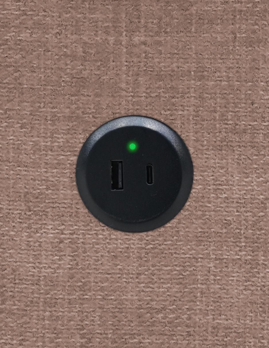 Reclinable Liam con USB+C de acero inoxidable 7