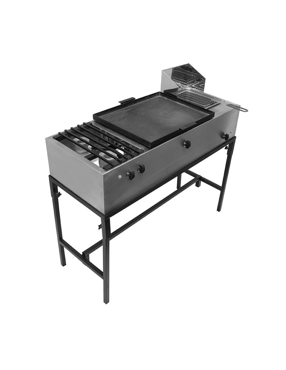 Parrilla plancha 118cm de acero inoxidable