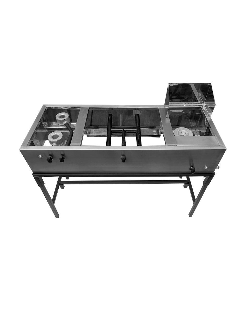 Parrilla plancha 118cm de acero inoxidable 2