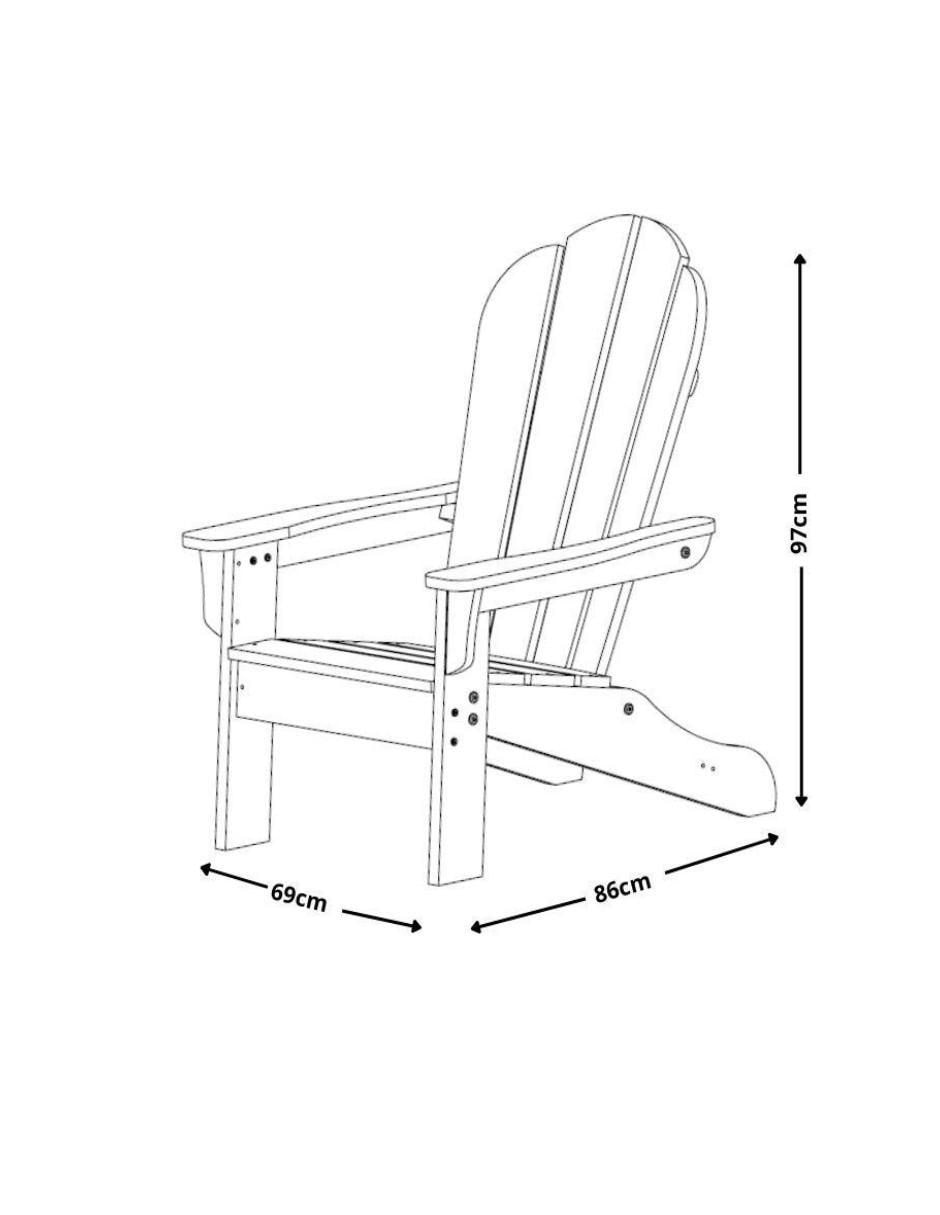 Silla Adirondack Astred de plástico 5
