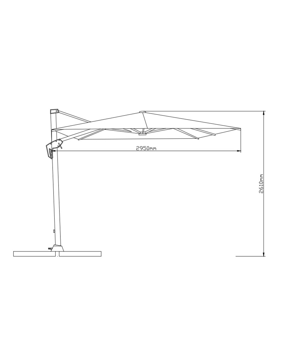 Sombrilla para jardín Napoli 5