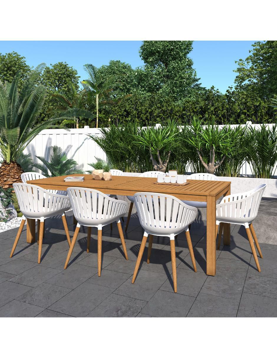 Comedor Mykonos para 8 personas de madera de teca 14