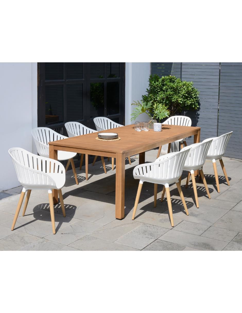 Comedor Mykonos para 8 personas de madera de teca 15