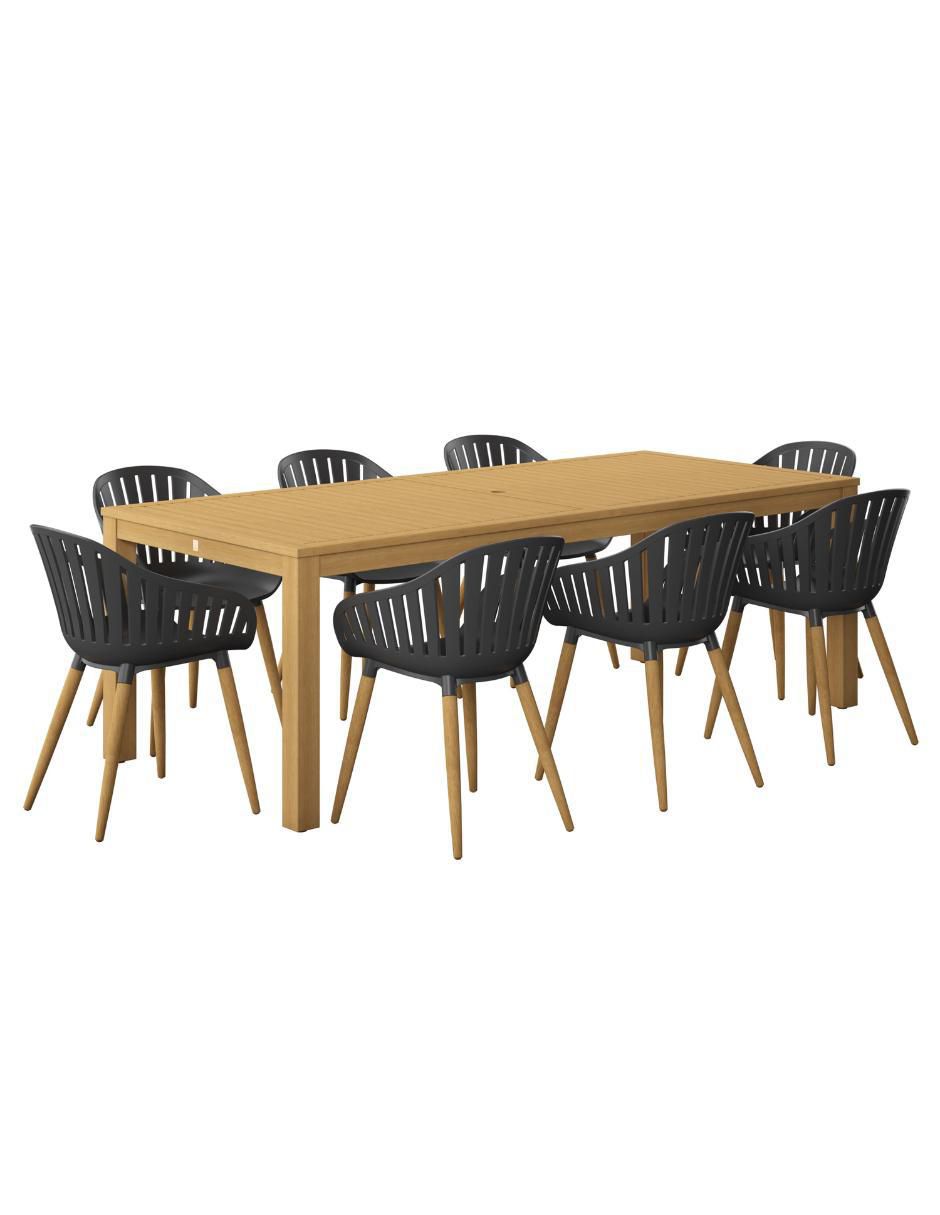 Comedor Mykonos Midtown Concept para 8 personas de madera de teca