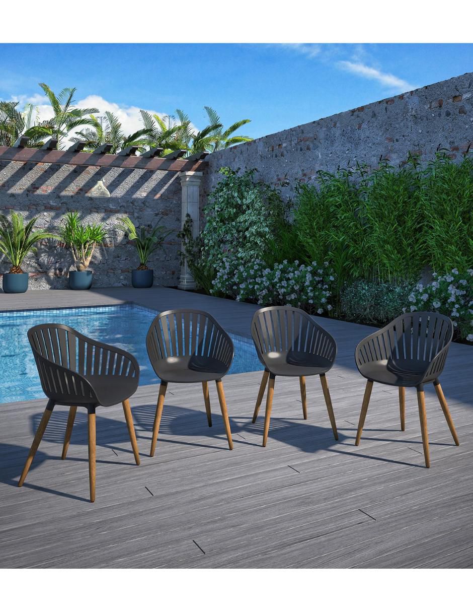 Comedor Mykonos Midtown Concept para 8 personas de madera de teca