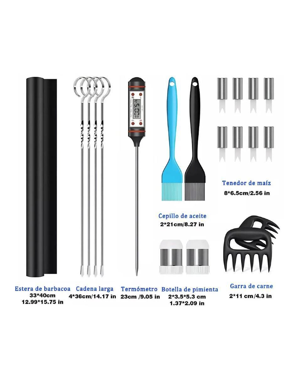 Set utensilios para asar de acero inoxidable 4