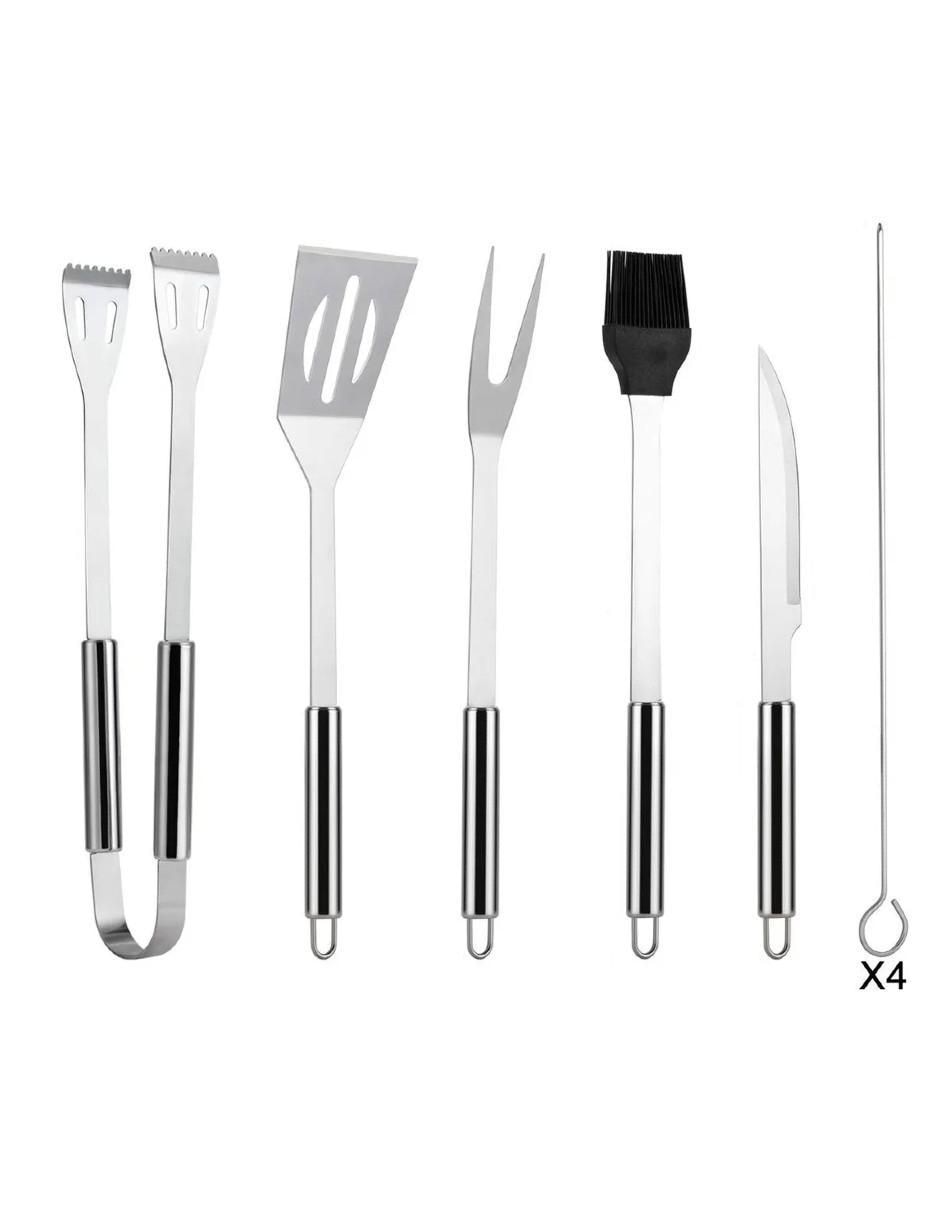 Set utensilios para asar de acero inoxidable 2