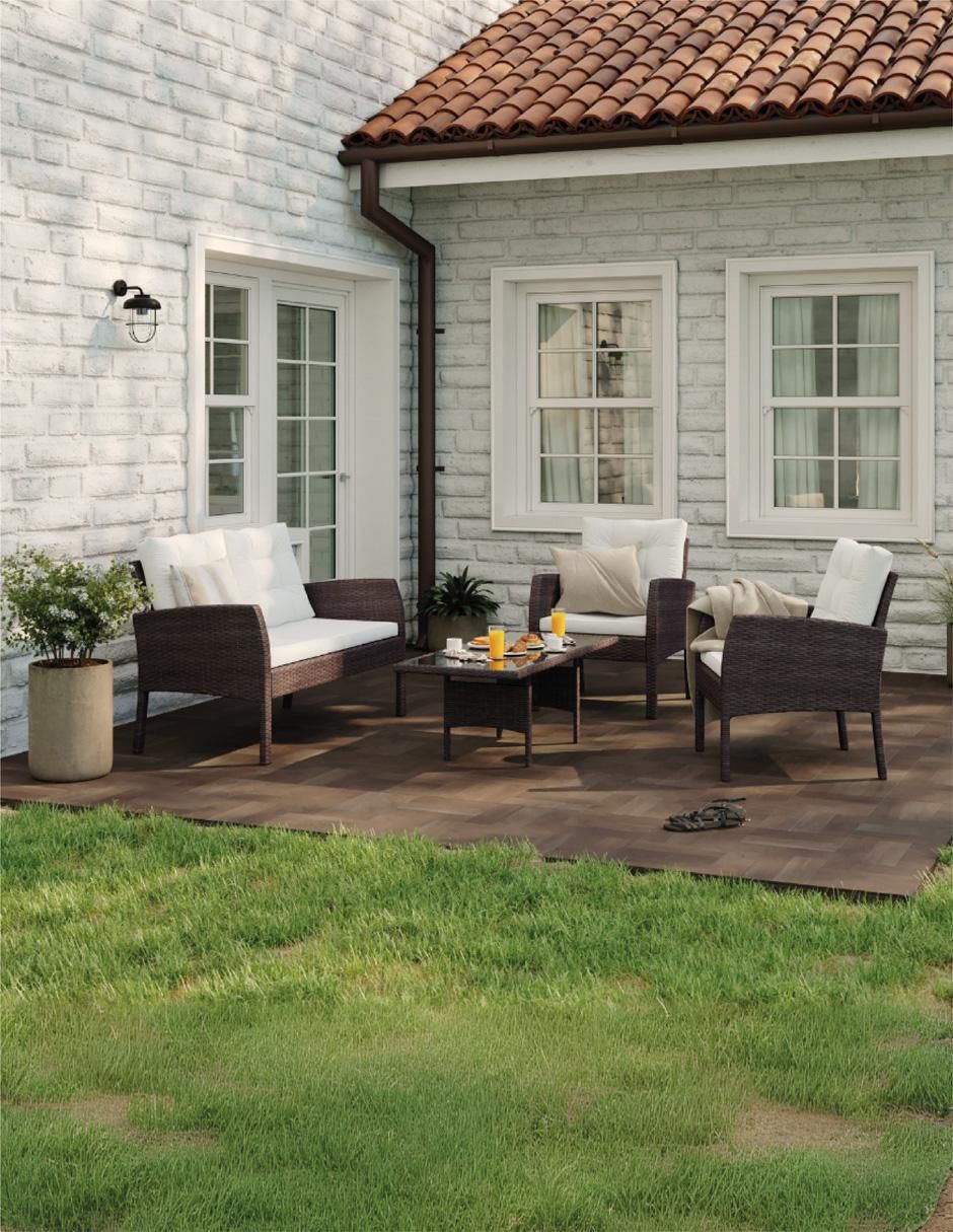 Set modular de ratán PVC 5