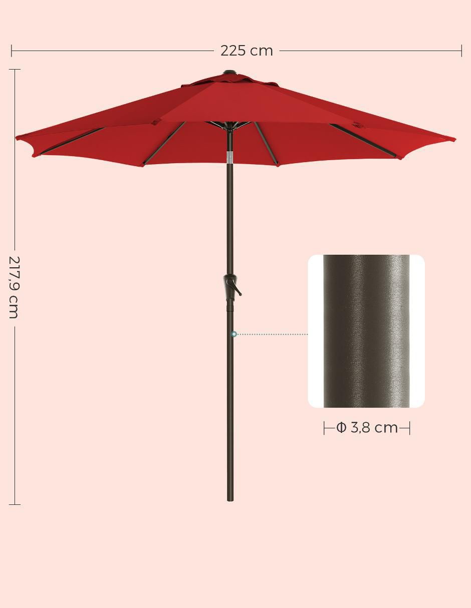 Sombrilla para jardín Sheld 4